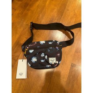 Herschel Supply Company Black Floral Crossbody Bag